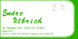 endre ulbrich business card